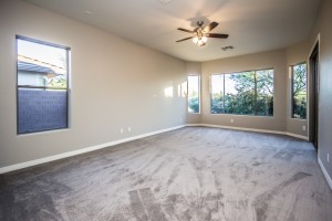 Large Master Bedroom with Bay Window and Exit to patio. Brand New Carpet and Fresh Paint