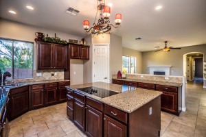 Kitchen open to Family Room
