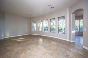 Living Room with Curved wall